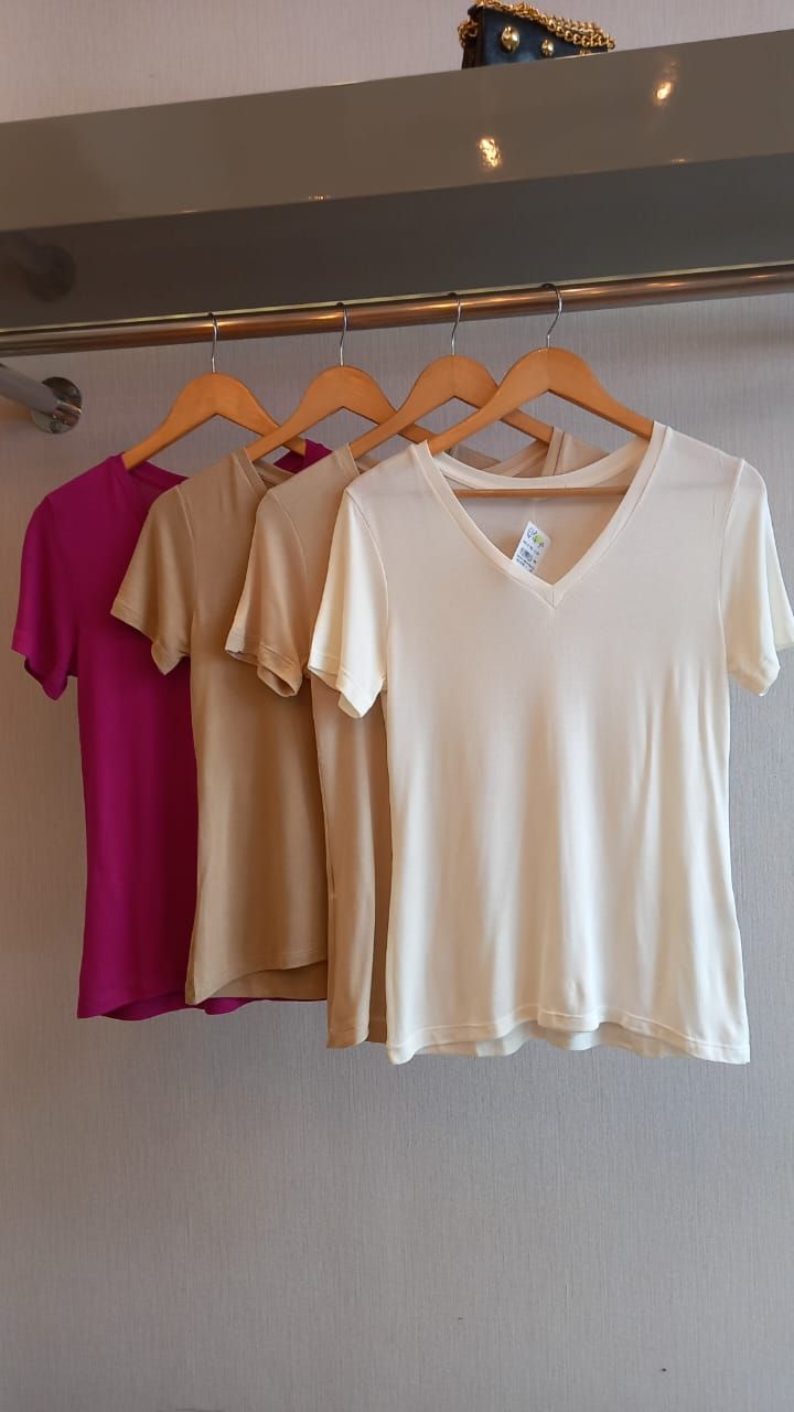 CAMISETA BASICA MALHA COLOR