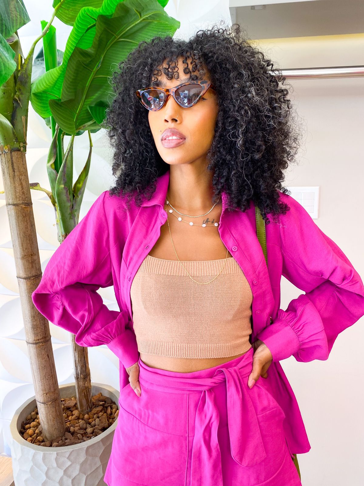 BLUSA CAMISA DETALHE MANGA